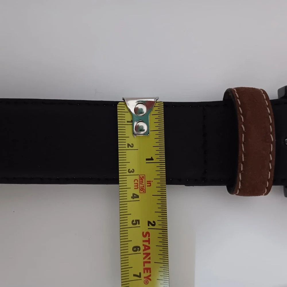 Robert Graham Men's Ripaso Black Genuine Leather Belt‎ Size 42